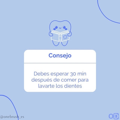 Esperar 30 min después de cada comida🕒🦷
